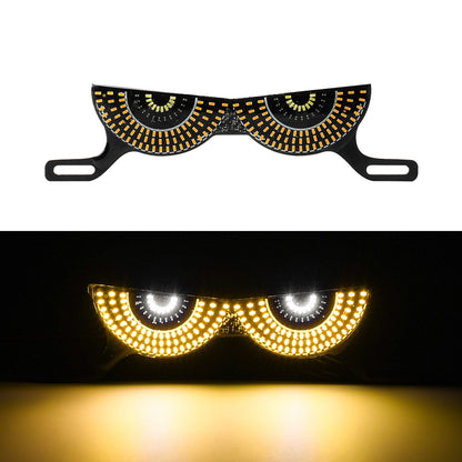 1 Par Luz de Placa de Moto Lanterna Traseira Modificada Lâmpada de Atmosfera Decorativa LED Olho de Diabo Strobo Luzes Únicas 12V Universal