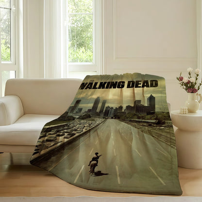 Horror movie T-The W-Walking D-Dead Blanket For Sofa Office Bed Plane Travel Sleep Read Relax Camping Soft And Warm