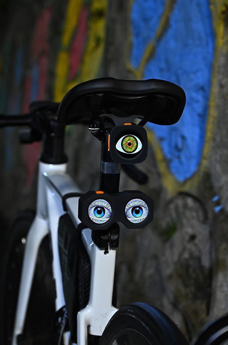 Lâmpada Olho do Diabo Moto Bicicleta Elétrica Luz Traseira Modificação Espelho Retrovisor Olho Águia Olho LED Atmosfera Dinâmica Controle APP