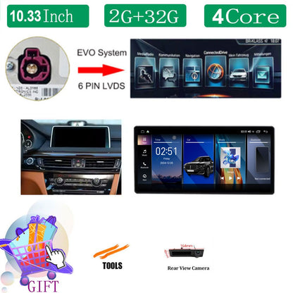 Para BMW X5 F15 X6 F16 2014 - 2018 Sistema NBT/EVO Rádio Automotivo Multimídia Player Android 14 GPS Navegação 4G BT Carplay Auto Ferramentas