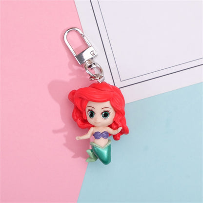 Chaveiro Princesa Disney Branca de Neve Chaveiro de Resina Cinderela Bela Ariel Acessórios de Pingente de Chaveiro Presente para Amigas Filha Chave