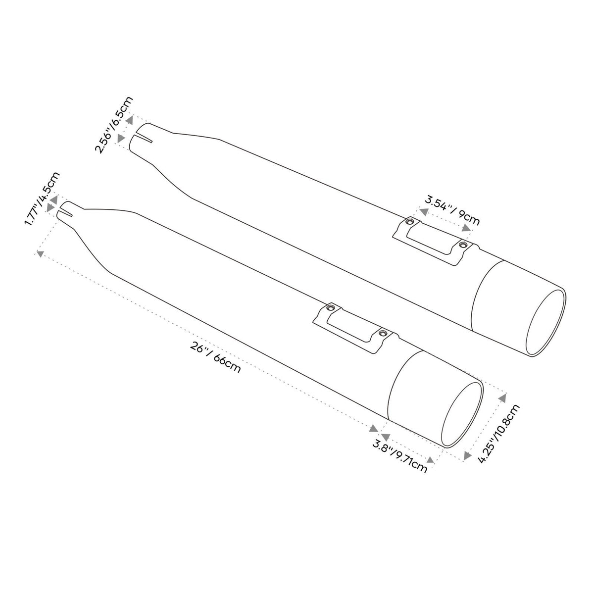 Motorcycle 4" Slip-On Dual Exhaust Pipes For Harley Touring Road King Electra Glide Street Glide Road Glide 2017-2023 2022 2021