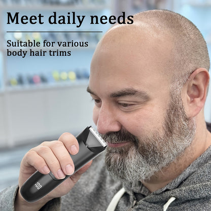 Man Beard Shaver Sideburn Electric Body Hair Trimmer With 2 Protective Cap For Underarm Leg Hair Razor Rechargeable Grooming Kit
