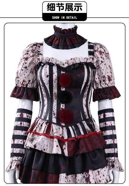 Terrifier Art Clown Joker Cosplay Costume Dark Clown Full Set for Men Women Role Play Horror Dress Suit Halloween Carnival Party