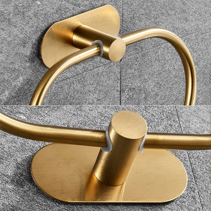 Self-adhesive Bathroom Towel Ring Hook Hardware Accessories Storage Holder Stainless Steel Hand Towel Holder Modern Round Towel