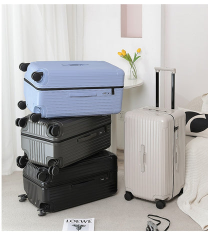 New Process Plastic Frame Suitcase 20-inch Carry-on Luggage 28-inch Thickened Trolley Case Large Capacity Travel Bag with Passwo