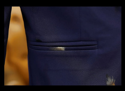 2025 Men's Autumn Casual No Slit Printing Leisure   blazer