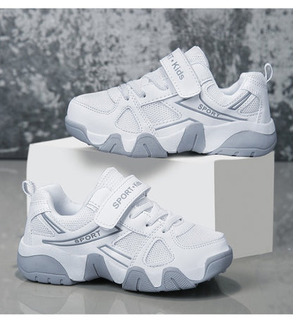 White Breathable Children Walking Shoes Summer Mesh Casual Sneaker for Kids Boys Outdoor Sport Tennis  Anti-Slip
