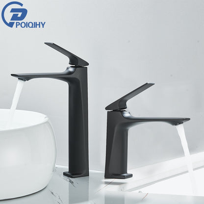Black Bathroom Faucet Deck Mounted Bathroom Sink Mixer Tap Single Lever Basin Sink Mixer Faucets Chrome/White/Grey/Brushed Gold