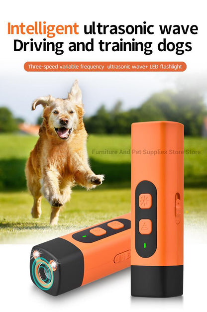 Novo Repelente Ultrassônico para Cães, Dispositivo de Treinamento Recarregável Anti-Latido com Lanterna LED