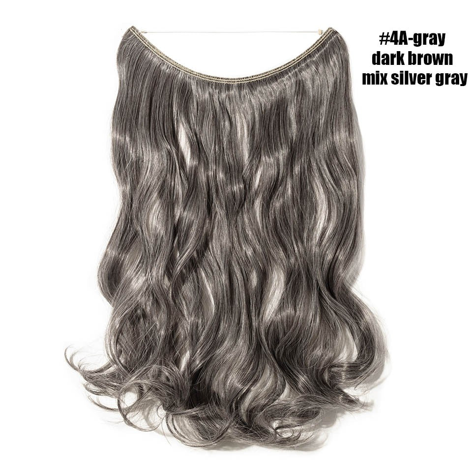 BENEHAIR Cabelo Sintético com Fio Invisível Sem Clipes Extensões de Cabelo Linha Secreta de Pesca Apliques de Cabelo Falso Para Mulheres