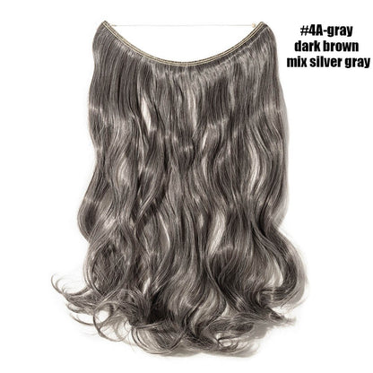 BENEHAIR Cabelo Sintético com Fio Invisível Sem Clipes Extensões de Cabelo Linha Secreta de Pesca Apliques de Cabelo Falso Para Mulheres