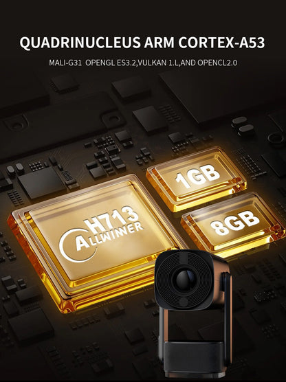 Projetor Salange 4K K2 Smart Android 11 Bateria Embutida Alto-falante Bluetooth WIFI Foco Automático Correção Trapezoidal Estilo Livre para Filmes ao Ar Livre