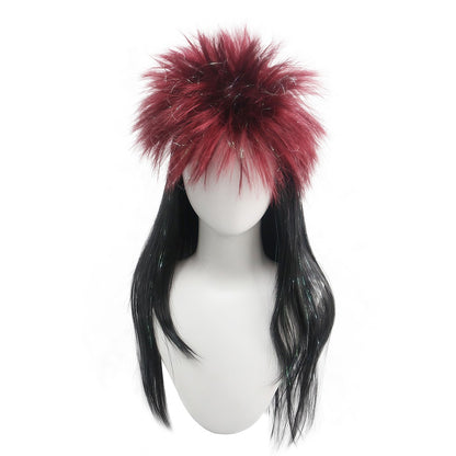 Nova Peruca Sintética de Cabelo Liso e Comprido Matt Kill, Fibra Química, Estilo Punk Rock Fofo para Festa de Halloween
