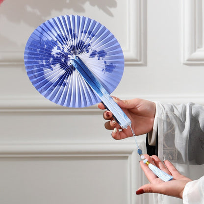 Chinese Japanese Style Silk Fan Folding Fan Wedding Fan Art Gifts Dance Hand Fan Vintage Bamboo Folding Hand Held Flower Fan
