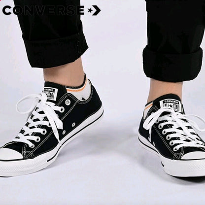 Converse All Star Men's and Women's Skateboarding Shoes, Anti-slip, Classic, Low Cut, Durable Sneakers, Black