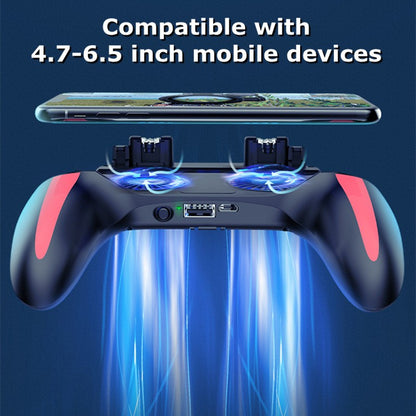 4 Fingers Mobile Phone Game Handle with Radiator Aim Shooting Gamepad Joystick Controller for IOS Android Gaming Accessories