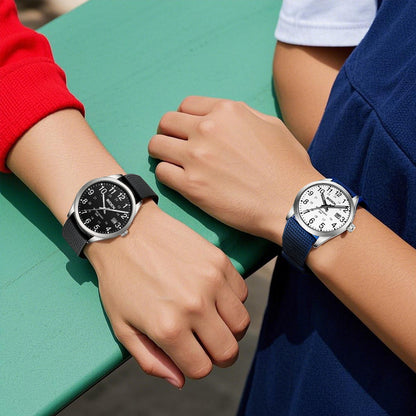 BIDEN Men's Watch Simulated Quartz Sports Men's and Women's Watch 30 Waterproof Second Hand Luminous Easy to Read Dial