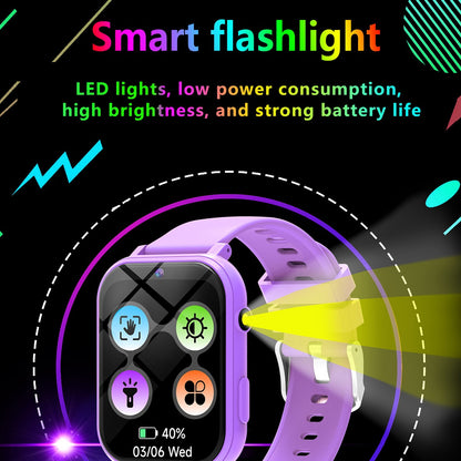New Fashion Smart Watch For Children Games HD Screen Camera Flashlight Sleep Monitor Alarm Kids Birthday Holiday Gift Boy Girl