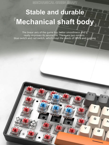 Teclado Mecânico com Fio Portátil APAYADO K61 60% com Fio 61 Teclas RGB Fantasma