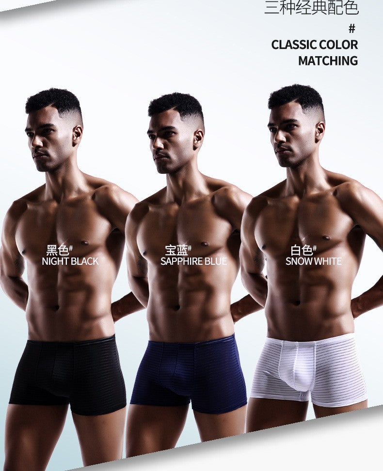 Mens Total Support Pouch Boxer Briefs Mesh Comfortable Cooling Moisture Wicking Underwear Breathable Elastic waistband Underpant