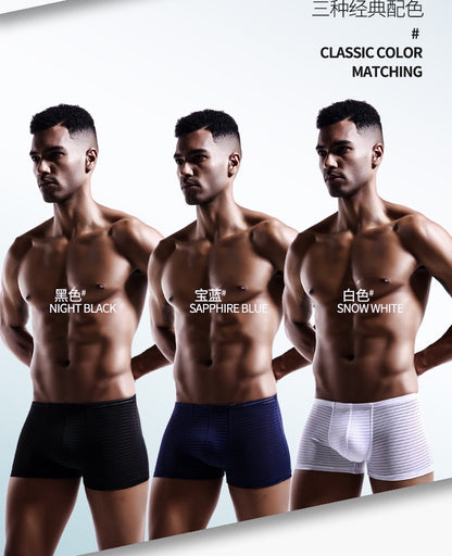 Mens Total Support Pouch Boxer Briefs Mesh Comfortable Cooling Moisture Wicking Underwear Breathable Elastic waistband Underpant