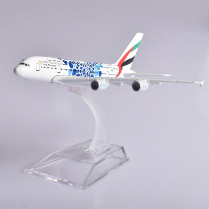 JASON TUTU Emirates Airbus A380 Aeronave Diecast Metal 1/400 Escala Miniatura Avião Modelo Aviões Dropshipping
