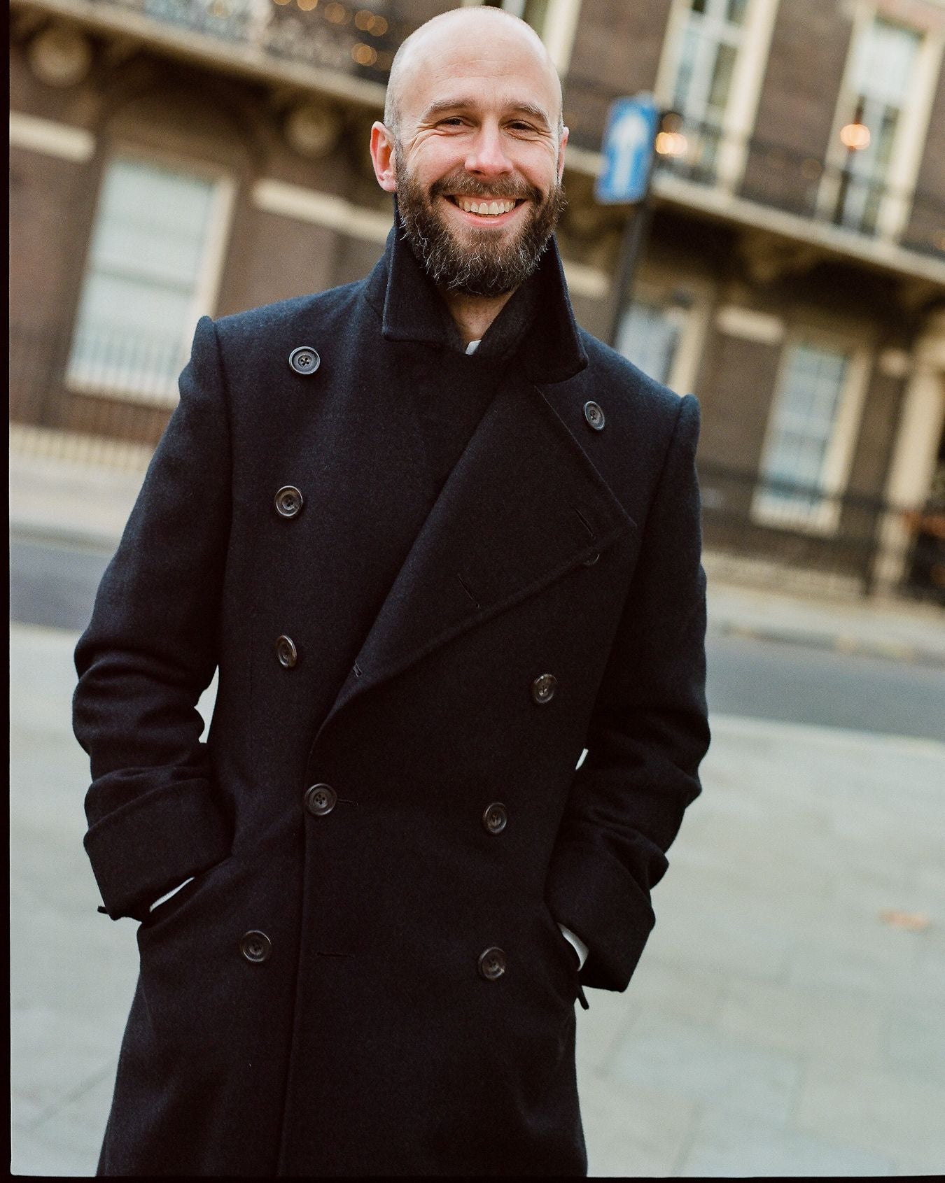 Woolen Blend Coat Men Over Jacket Overcoat Fashion Double Breasted Long Plus Size Warm Formal Business Tailored Costume Wear