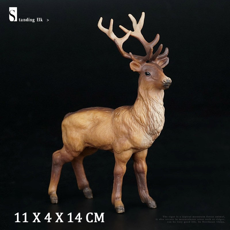 Simulation Wild Animal Elephant Lion Graffe Brown Bear Action Figures Wildlife Sika Deer Hippo Zebra Crocodile Figurines Kid Toy