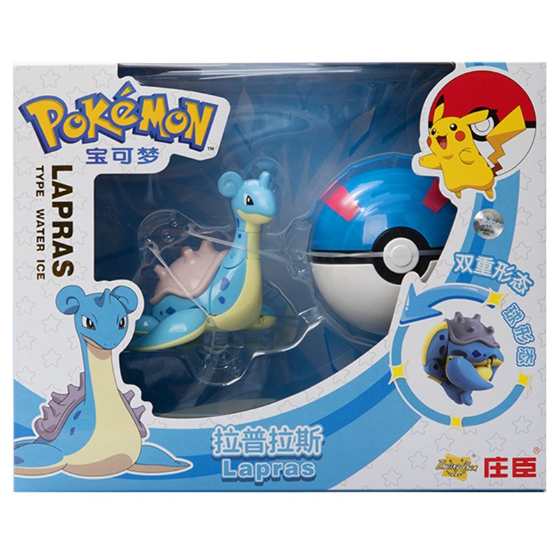 Sobre Pokémon Anime Figura Charizard Pikachu Gyarados Pocket Monster Figura Pokebola Brinquedo de Ação de Deformação Modelo Presente Infantil