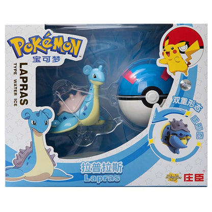 Sobre Pokémon Anime Figura Charizard Pikachu Gyarados Pocket Monster Figura Pokebola Brinquedo de Ação de Deformação Modelo Presente Infantil