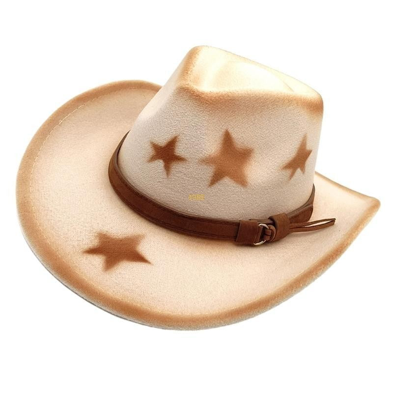 Homburg Cowboy Hats Old Fashion Porkpie Hat Stylish Panama Hat Belt Fedoras