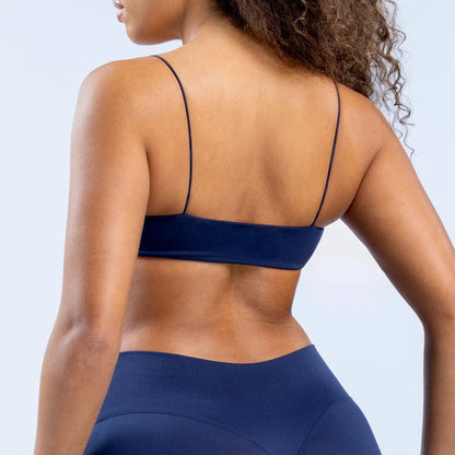 New Sports Seamless Spandex Strappy Bra Woman Fitness Elastic Breathable Breast Enhancement Leisure Sports Underwear