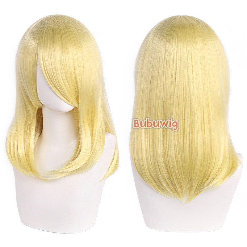 Bubuwig Synthetic Hair 30 Colors 40cm Long Straight Anime Fashion Lolita Cosplay Wigs Pure Color Blue Blonde Wig Heat Resistant