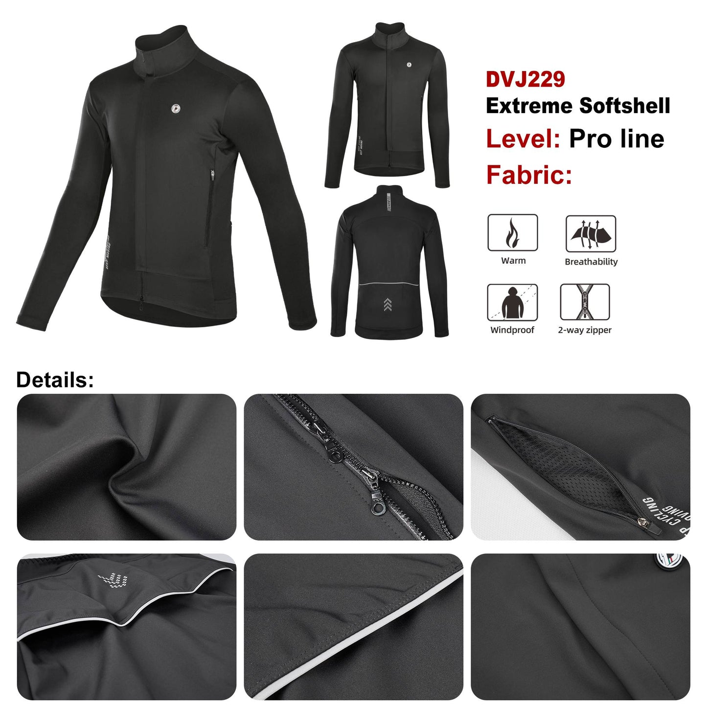 DAREVIE Cycling Jacket Winter Thermal Fleece Cycling Extreme Soft Shell Hot Warm Up Windproof 10 Water Resistance For -5~10 ?