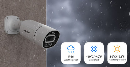 H.View 5Mp 8Mp 4K Ip Camera Poe Ai Face Detection  Cctv Security Cameras H.265 Outdoor Audio Video Surveillance onvif xmeye