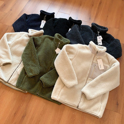 Motorcycle Outdoor Fleece Jacket For Men/Women Double Sided Fleece Thickened Plush Rider Cycling Suit Lamb Wool Windproof Jacket