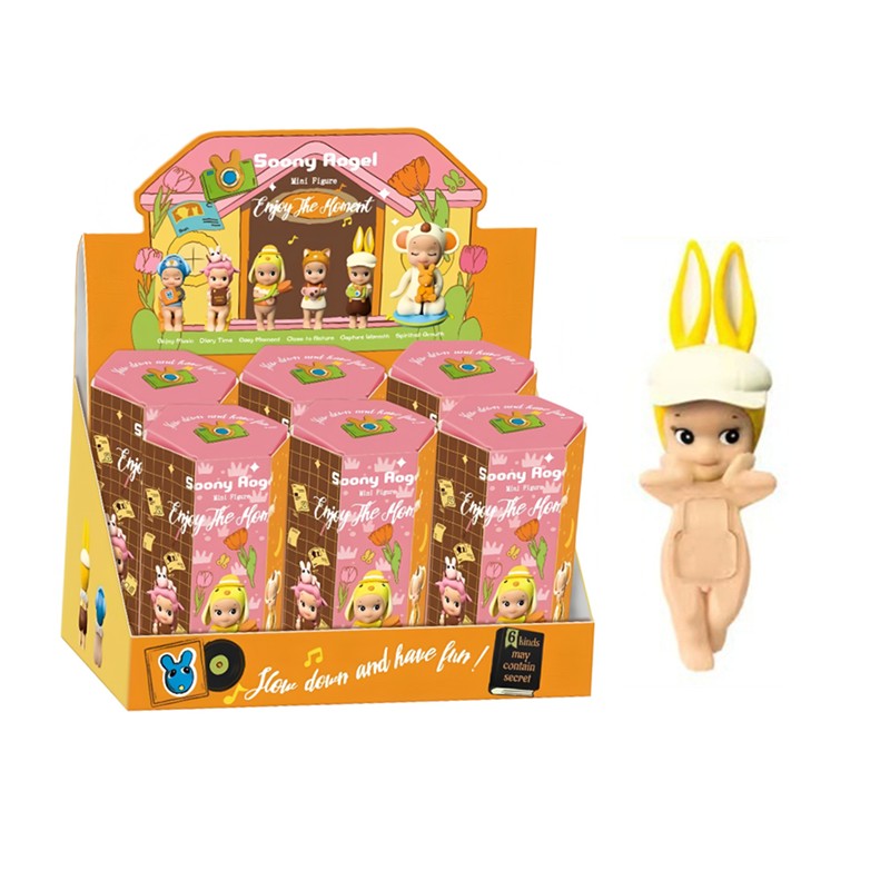 Novos bonecos Sonny Angel de 2025 da série "Enjoy The Moment", em caixas surpresa, mini figuras de anime, enfeites, bonecos de desenho animado, presente de Dia dos Namorados para desktop