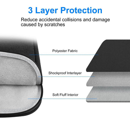 Shockproof Handle Bag Laptop Bag Sleeve 15 13 Inch Laptop Briefcase Cover Suitable for 15-16.7 14-15 12.5-13.5 Inch Computer Bag