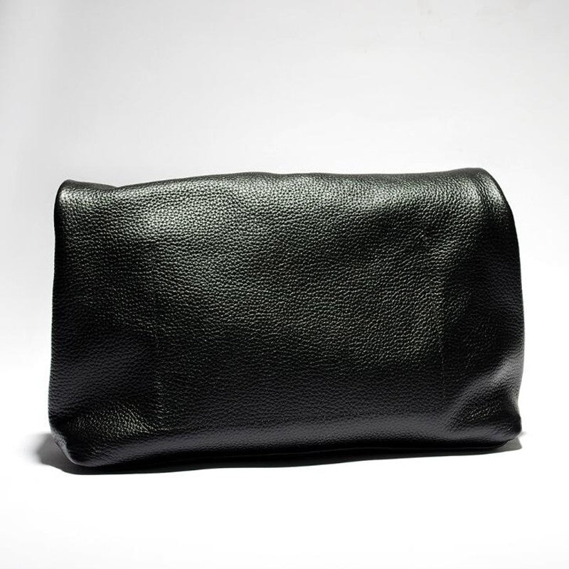 100% genuine leather Cowhide Handbag High Quality Leather Women's Foldable Designer Handbag Simple Magnet Handle Bags