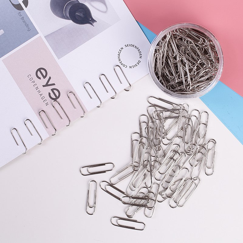 200pcs/box Paper Clips Durable and Rustproof Metal Paperclips for Home School Office Document Organizing Supplies