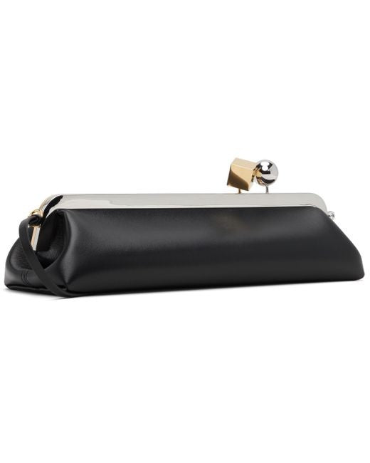 women frame design black clasp clutch purse evening dinner party bag 2025 new microfibe leather shoulder bag