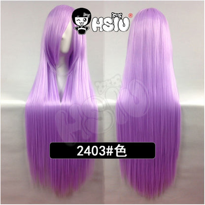 ?HSIU Brand? 80cm Cosplay wig Long 22 color Wig Heat Resistant Synthetic Hair Anime Party wig Fiber synthetic wig+Free wig cap