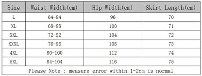 2024 Summer Print Floral Skirts For Women Casual Loose Elastic Waist Plus Size Skirt Belt A-line Chiffon Beach Saias Midi Femme