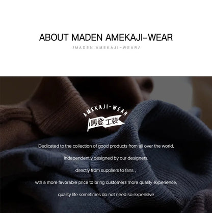 Maden Thermal Sweater Men’s Turtleneck Basic Knitted Shirts Autumn Winter Solid Thick Pullovers Turn-down Collar Soft Underwear