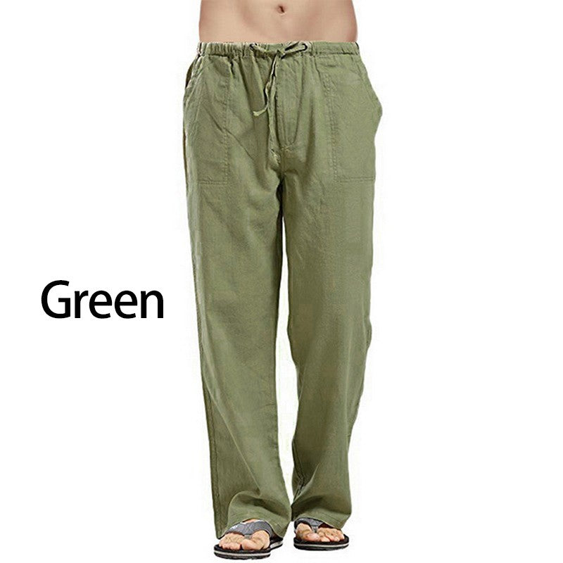Fashion Mens Linen Wide Pants Korean Trousers Oversize Sports Streetwear Male Spring Yoga Pants Casual Men Clothing Sweatpants
