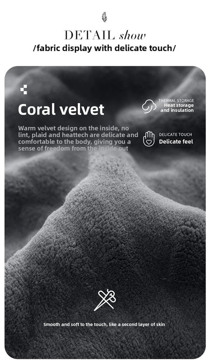 Men's Thickened Coral Fleece Pajama Pants Home Leisure Velvet Plush Winter Warm Large Size Sleepwear Comfortable Soft Fabric