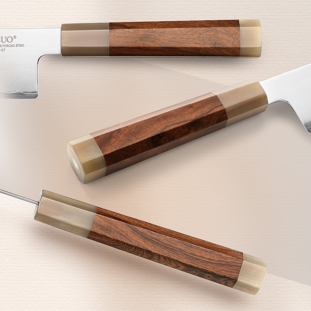 XINZUO 4PCS Kitchen Knives Set Japanese ZDP-189 Composite Steel 65-67 HRC Chef Knife Bread Nakiri Santoku Utility Cooking Tools