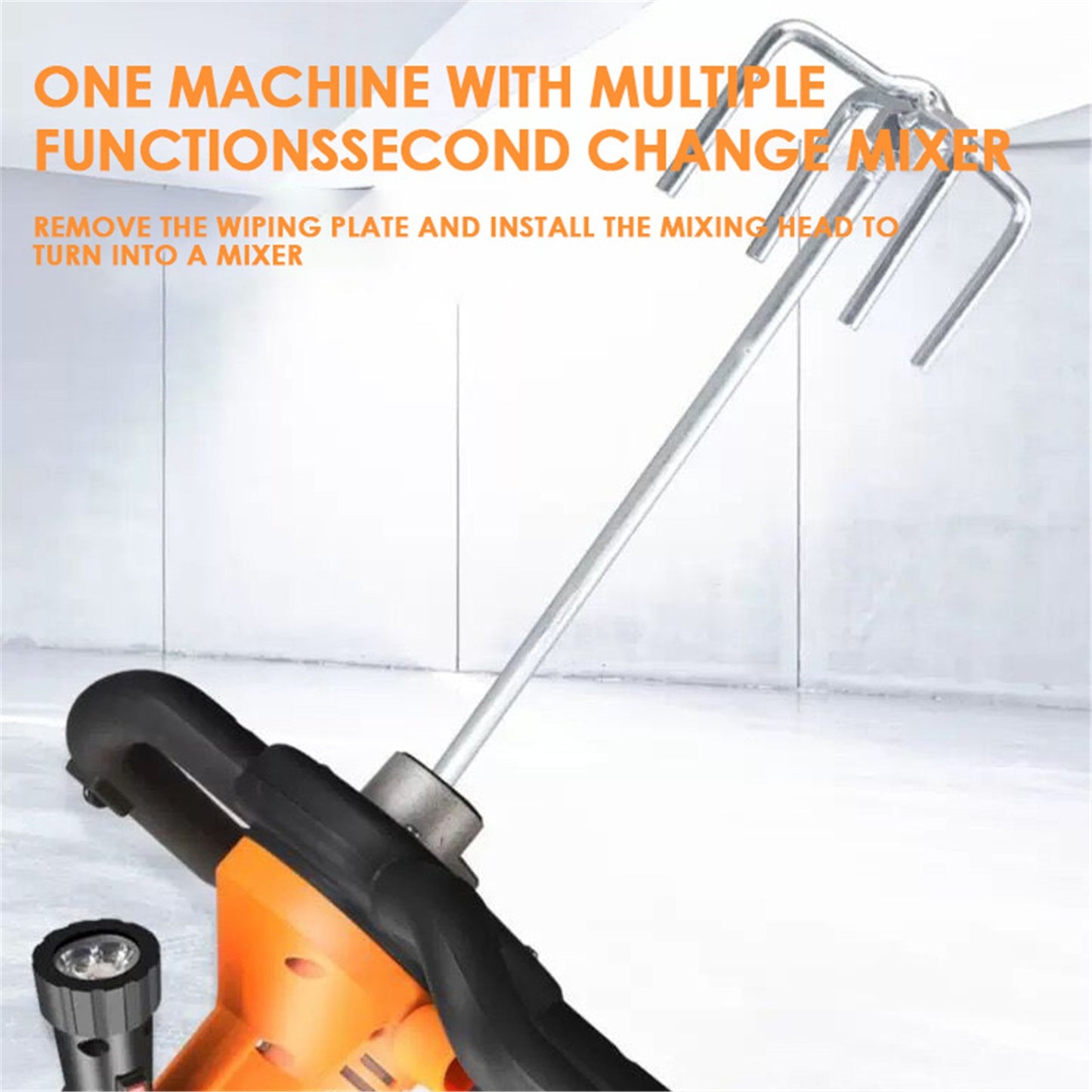 Máquina de Reboco de Parede com Colher de Pedreiro para Argamassa de Concreto Elétrica 220V 1700W com Misturador de Concreto 80-200RPM Máquinas de Construção