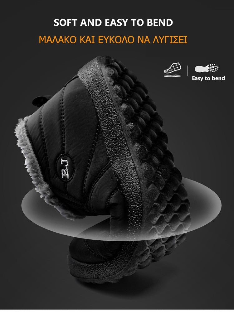 Men Boots 2025 Winter Shoes For Men Waterproof Snow Boots Winter Botas Hombre Warm Fur Ankle Boots Mens Botines